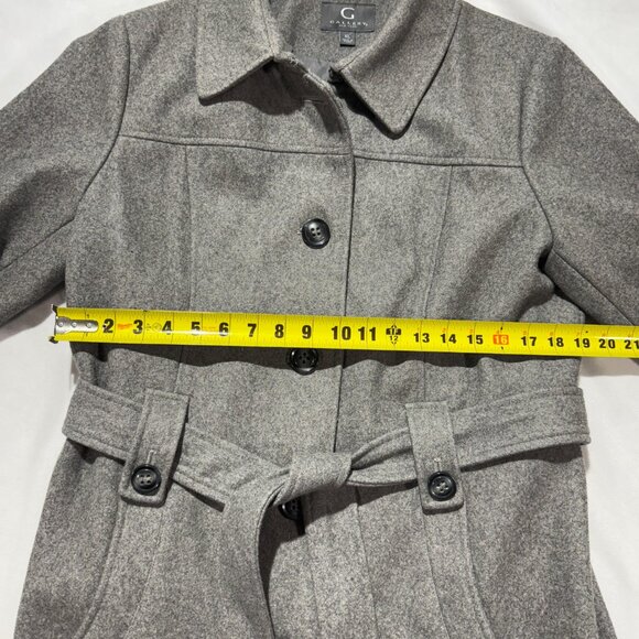 Gallery Women's Winter Coat XL Gray Wool Lined - Picture 5 of 9